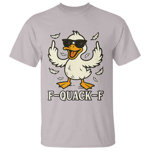 Funny F Quack F Silly Duck Sarcastic Joke Gift T Shirt TS12 Ice Gray Print Your Wear
