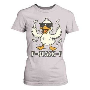 Funny F Quack F Silly Duck Sarcastic Joke Gift T Shirt For Women TS12 Ice Gray Print Your Wear