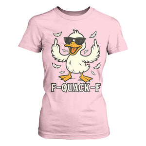 Funny F Quack F Silly Duck Sarcastic Joke Gift T Shirt For Women TS12 Light Pink Print Your Wear