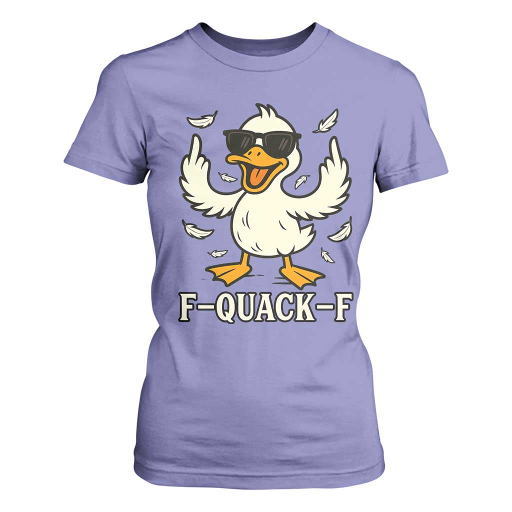 Funny F Quack F Silly Duck Sarcastic Joke Gift T Shirt For Women TS12 Violet Print Your Wear