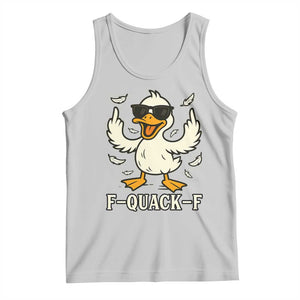 Funny F Quack F Silly Duck Sarcastic Joke Gift Tank Top - Print Your Wear