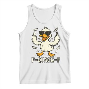 Funny F Quack F Silly Duck Sarcastic Joke Gift Tank Top - Print Your Wear