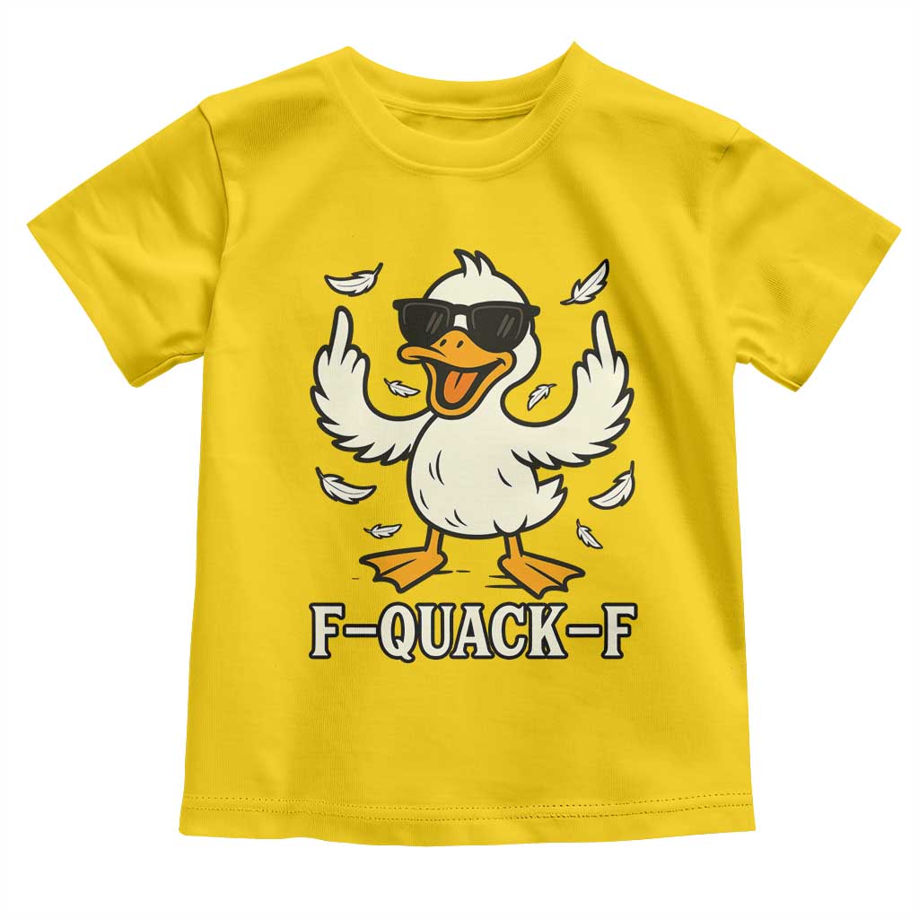 Funny F Quack F Silly Duck Sarcastic Joke Gift Toddler T Shirt TS12 Daisy Print Your Wear