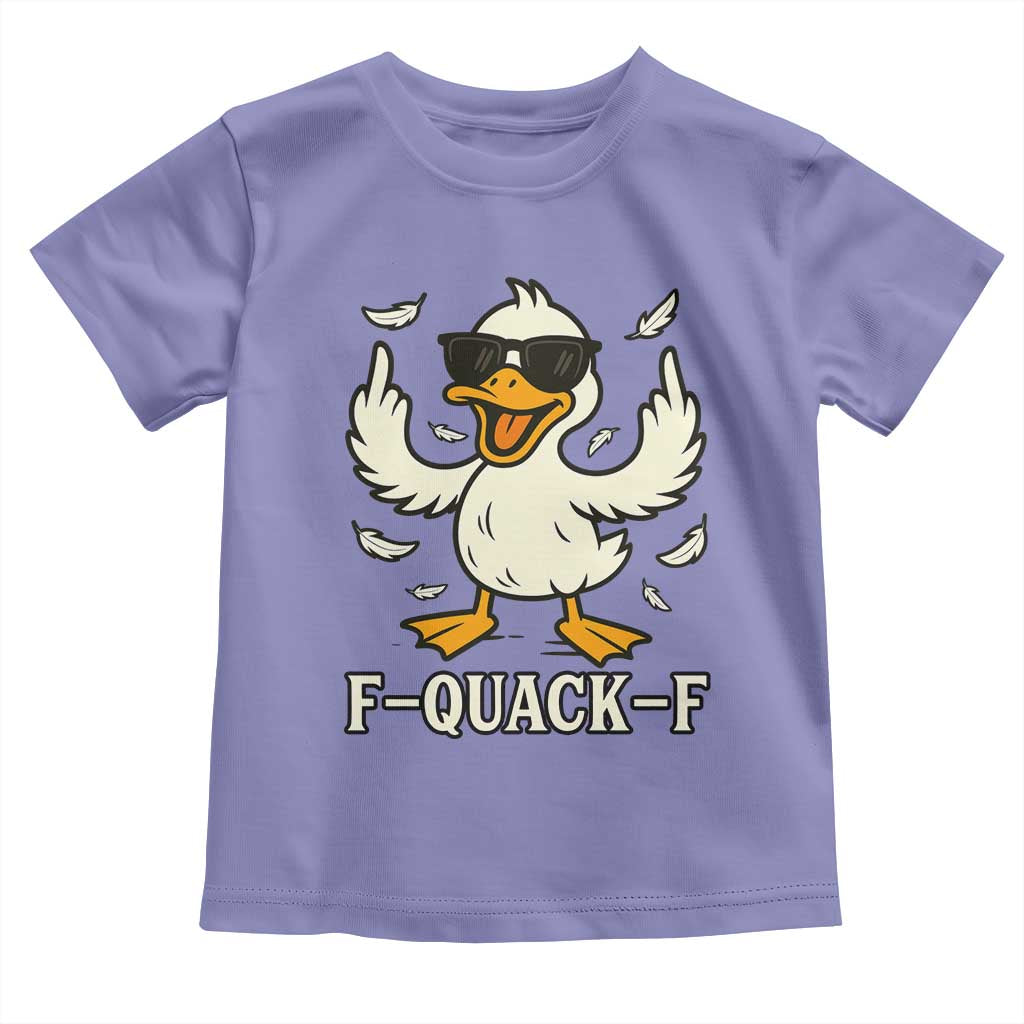 Funny F Quack F Silly Duck Sarcastic Joke Gift Toddler T Shirt TS12 Violet Print Your Wear