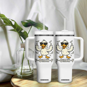 Funny F Quack F Silly Duck Sarcastic Joke Gift Tumbler With Handle TS12 Print Your Wear