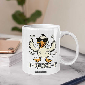 Funny F Quack F Silly Duck Sarcastic Joke Gift Coffee Mug TS12 Print Your Wear