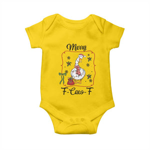 Merry F Caw F Duck Sarcastic Joke Gift Baby Onesie Funny Christmas Gift TS12 Daisy Print Your Wear