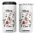 Merry F Caw F Duck Sarcastic Joke Gift 4 in 1 Can Cooler Tumbler Funny Christmas Gift - Print Your Wear
