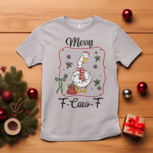Merry F Caw F Duck Sarcastic Joke Gift T Shirt Funny Christmas Gift TS12 Ice Gray Print Your Wear