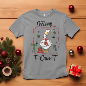 Merry F Caw F Duck Sarcastic Joke Gift T Shirt Funny Christmas Gift TS12 Sport Gray Print Your Wear