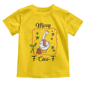 Merry F Caw F Duck Sarcastic Joke Gift Toddler T Shirt Funny Christmas Gift TS12 Daisy Print Your Wear