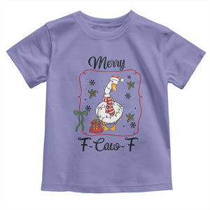 Merry F Caw F Duck Sarcastic Joke Gift Toddler T Shirt Funny Christmas Gift TS12 Violet Print Your Wear