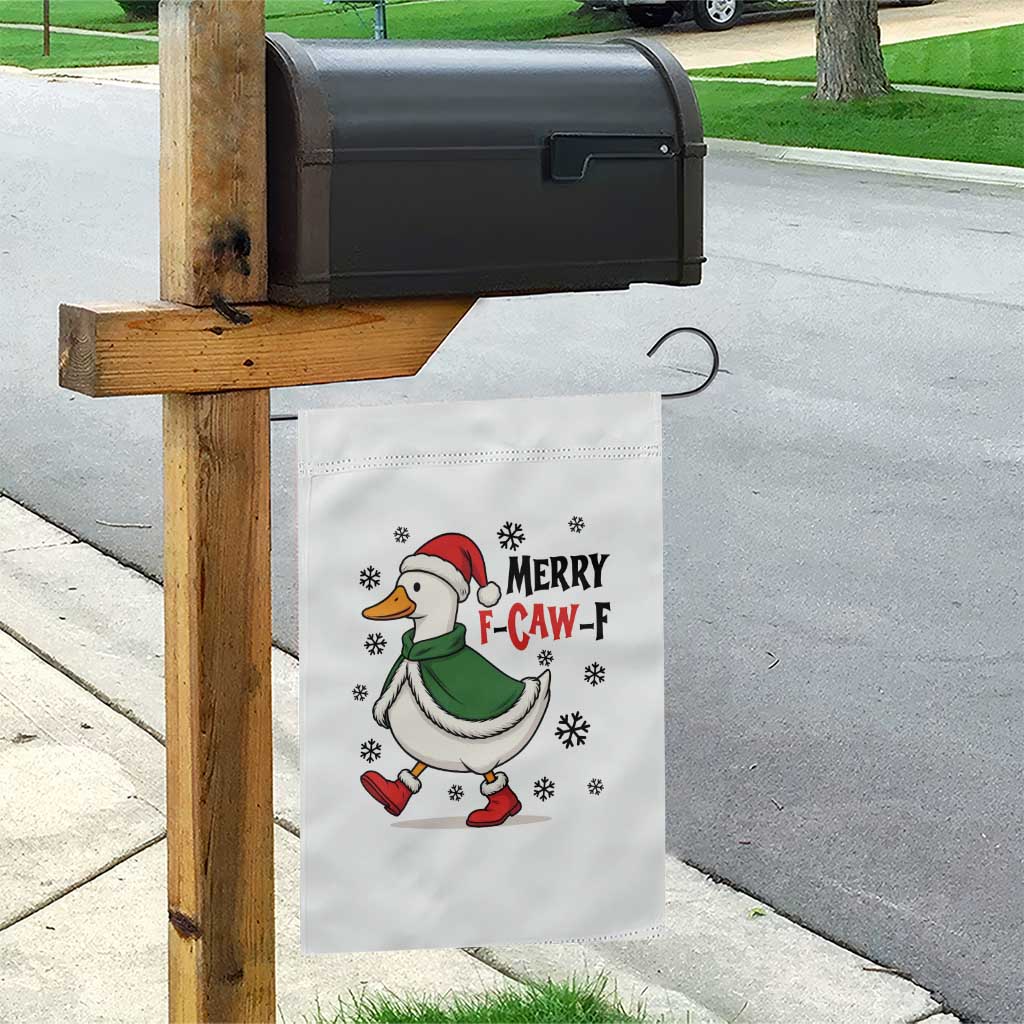 Merry F Caw F Duck Lover Garden Flag Funny Christmas Gift TS12 Print Your Wear