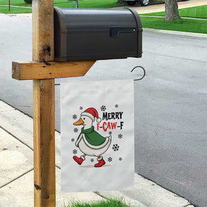 Merry F Caw F Duck Lover Garden Flag Funny Christmas Gift - Print Your Wear