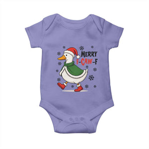Merry F Caw F Duck Lover Baby Onesie Funny Christmas Gift TS12 Violet Print Your Wear