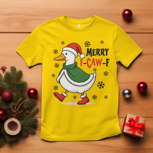 Merry F Caw F Duck Lover T Shirt Funny Christmas Gift TS12 Daisy Print Your Wear