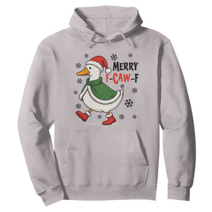 Merry F Caw F Duck Lover Hoodie Funny Christmas Gift TS12 Ice Gray Print Your Wear