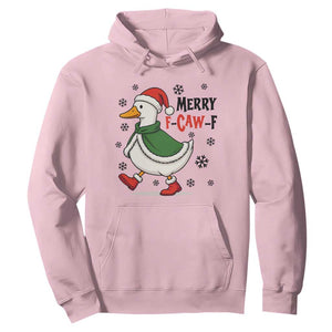 Merry F Caw F Duck Lover Hoodie Funny Christmas Gift TS12 Light Pink Print Your Wear