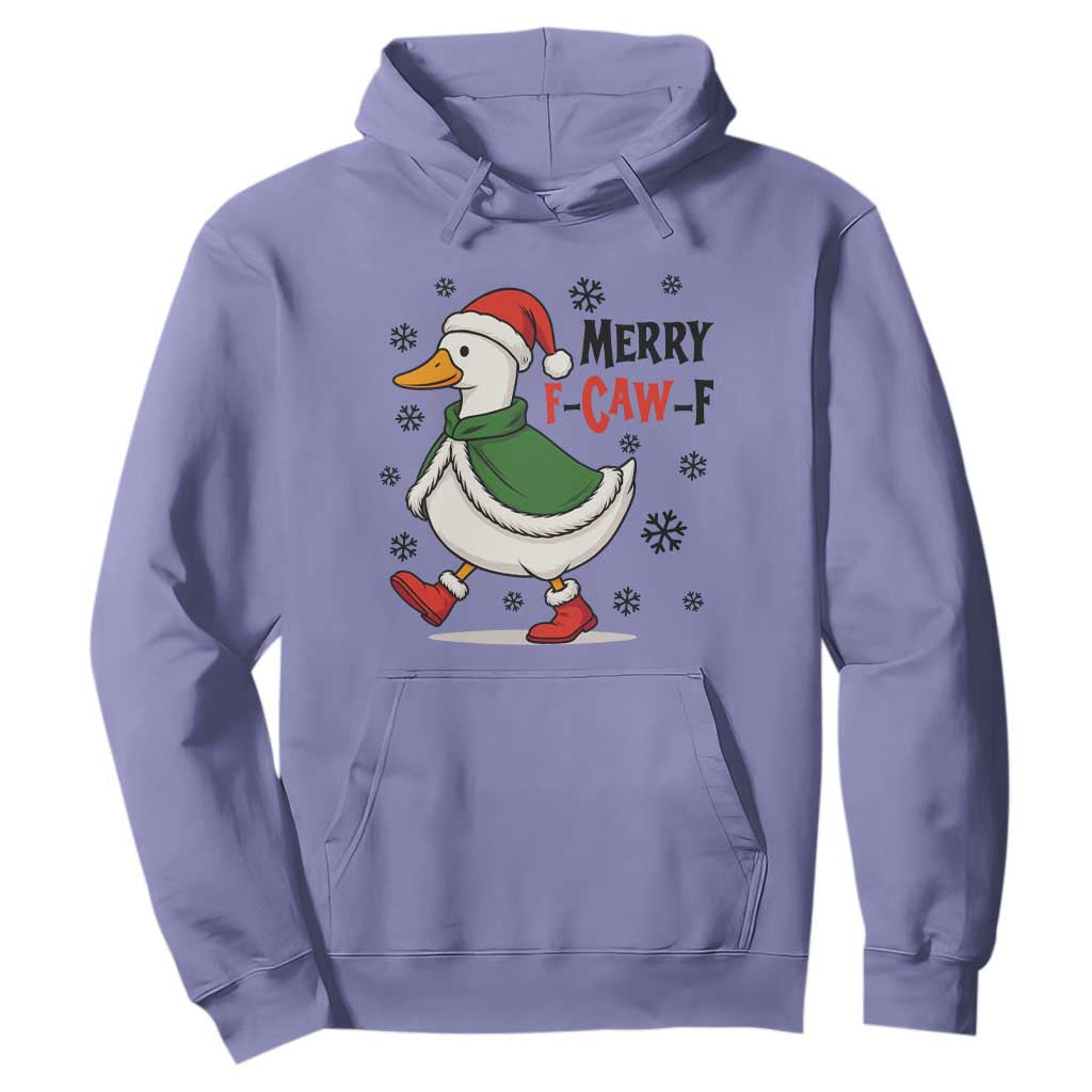 Merry F Caw F Duck Lover Hoodie Funny Christmas Gift TS12 Violet Print Your Wear