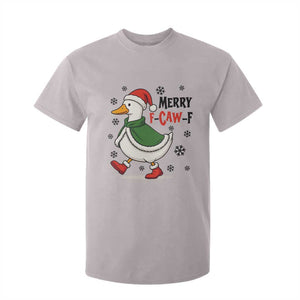 Merry F Caw F Duck Lover T Shirt For Kid Funny Christmas Gift TS12 Ice Gray Print Your Wear