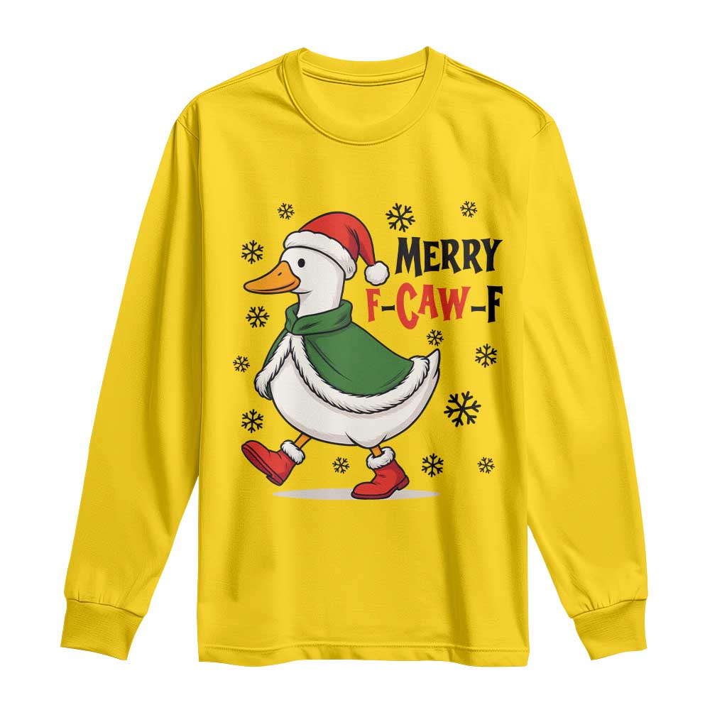 Merry F Caw F Duck Lover Long Sleeve Shirt Funny Christmas Gift TS12 Daisy Print Your Wear