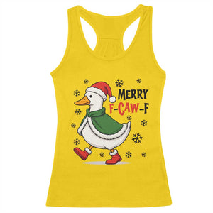 Merry F Caw F Duck Lover Racerback Tank Top Funny Christmas Gift TS12 Daisy Print Your Wear