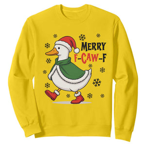 Merry F Caw F Duck Lover Sweatshirt Funny Christmas Gift TS12 Daisy Print Your Wear