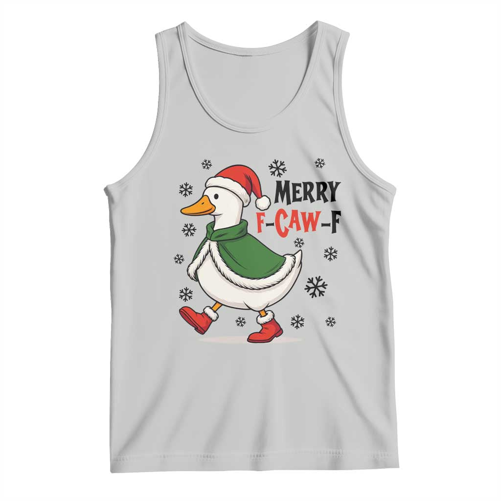 Merry F Caw F Duck Lover Tank Top Funny Christmas Gift TS12 Ash Print Your Wear