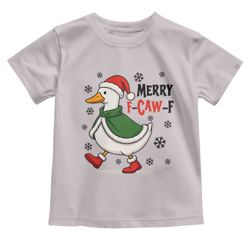 Merry F Caw F Duck Lover Toddler T Shirt Funny Christmas Gift TS12 Ice Gray Print Your Wear