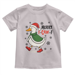 Merry F Caw F Duck Lover Toddler T Shirt Funny Christmas Gift TS12 Ice Gray Print Your Wear