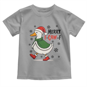 Merry F Caw F Duck Lover Toddler T Shirt Funny Christmas Gift TS12 Sport Gray Print Your Wear