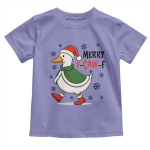 Merry F Caw F Duck Lover Toddler T Shirt Funny Christmas Gift TS12 Violet Print Your Wear