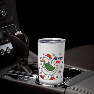 Merry F Caw F Duck Lover Tumbler Cup Funny Christmas Gift TS12 Print Your Wear