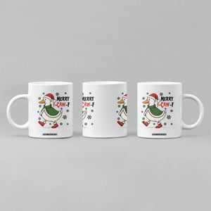 Merry F Caw F Duck Lover Coffee Mug Funny Christmas Gift - Print Your Wear