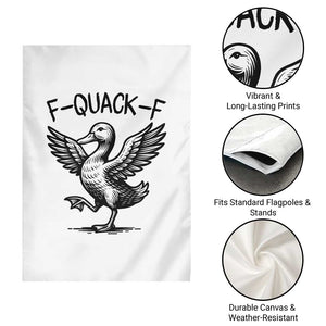 Funny F Quack F Duck Lover Sarcastic Joke Gift Garden Flag TS12 Print Your Wear