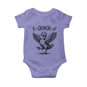 Funny F Quack F Duck Lover Sarcastic Joke Gift Baby Onesie TS12 Violet Print Your Wear