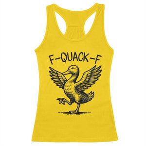 Funny F Quack F Duck Lover Sarcastic Joke Gift Racerback Tank Top TS12 Daisy Print Your Wear