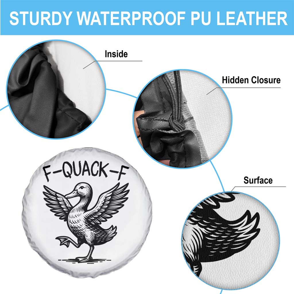 Funny F Quack F Duck Lover Sarcastic Joke Gift Spare Tire Cover TS12 Print Your Wear