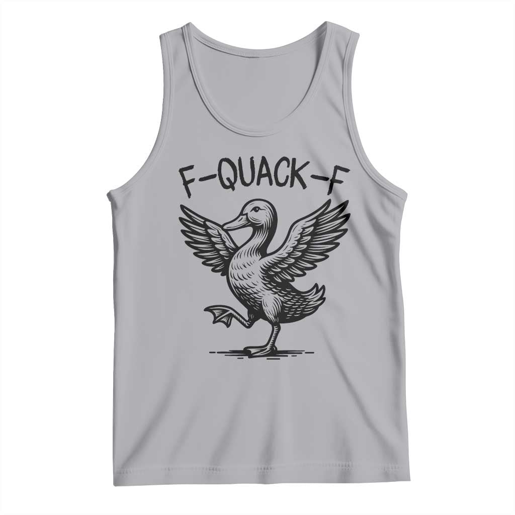 Funny F Quack F Duck Lover Sarcastic Joke Gift Tank Top TS12 Athletic Heather Print Your Wear