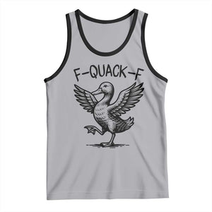 Funny F Quack F Duck Lover Sarcastic Joke Gift Tank Top TS12 Athletic Heather Black Print Your Wear