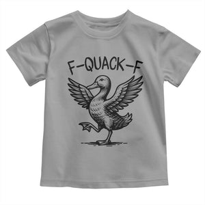 Funny F Quack F Duck Lover Sarcastic Joke Gift Toddler T Shirt TS12 Sport Gray Print Your Wear