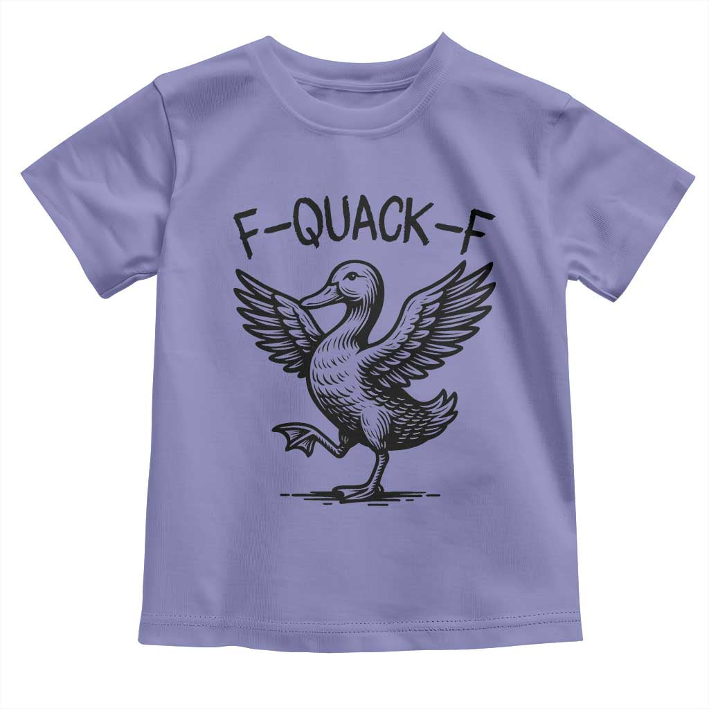 Funny F Quack F Duck Lover Sarcastic Joke Gift Toddler T Shirt TS12 Violet Print Your Wear