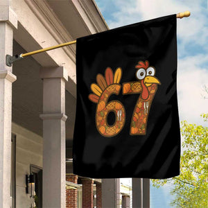 Six And Seven Meme Turkey Garden Flag Funny Thanksgiving Gift TS12 Print Your Wear