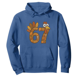 Six And Seven Meme Turkey Hoodie Funny Thanksgiving Gift TS12 Royal Blue Print Your Wear