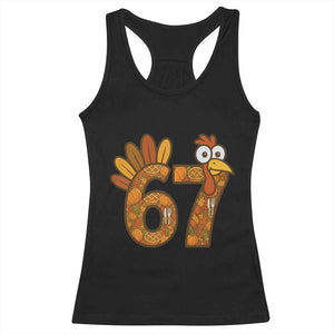 Six And Seven Meme Turkey Racerback Tank Top Funny Thanksgiving Gift TS12 Black Print Your Wear