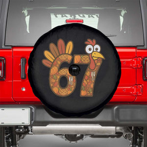 Six And Seven Meme Turkey Spare Tire Cover Funny Thanksgiving Gift TS12 Black Print Your Wear