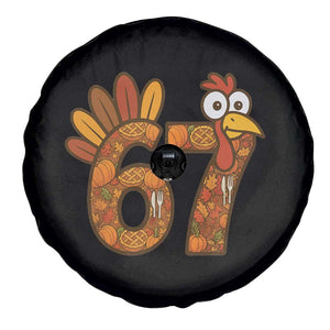 Six And Seven Meme Turkey Spare Tire Cover Funny Thanksgiving Gift TS12 Print Your Wear