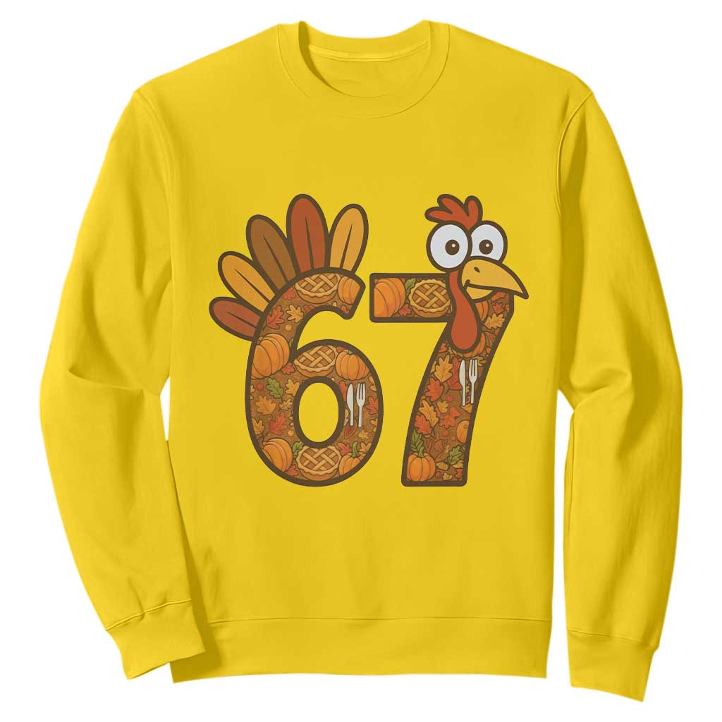 Six And Seven Meme Turkey Sweatshirt Funny Thanksgiving Gift TS12 Daisy Print Your Wear