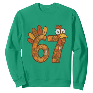 Six And Seven Meme Turkey Sweatshirt Funny Thanksgiving Gift TS12 Irish Green Print Your Wear