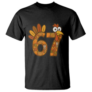 Six And Seven Meme Turkey T Shirt Funny Thanksgiving Gift TS12 Black Print Your Wear